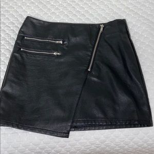 Black leather skirt